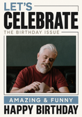 Load image into Gallery viewer, Funny Magazine Spoof Photo Upload Birthday Card
