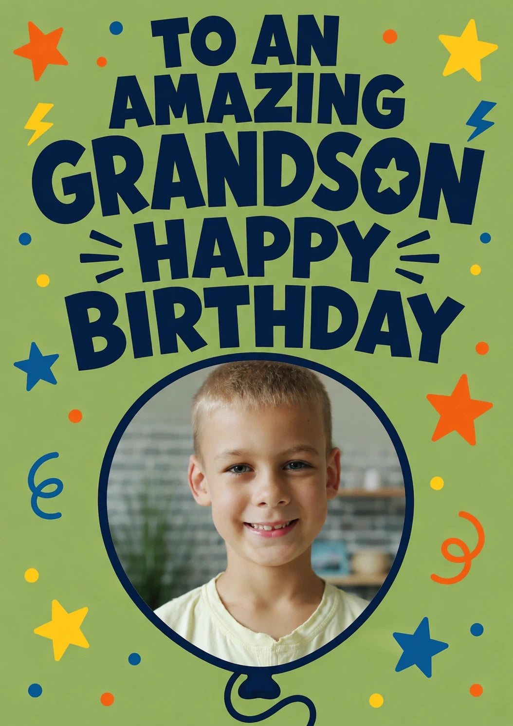 Birthdays - Personalised Card — with punch holes