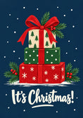 Load image into Gallery viewer, Stacked Gift Boxes Illustrated Christmas Card
