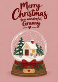 Load image into Gallery viewer, Snow Globe Cottage Scene Merry Christmas Card for Her
