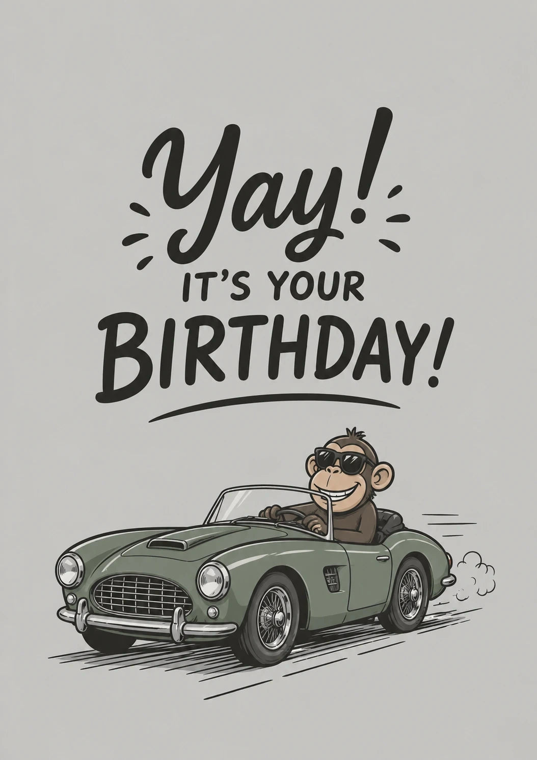 Birthdays - Personalised Card — with punch holes