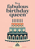 Load image into Gallery viewer, Fabulous Birthday Queen Tiered Cake 75th Birthday Card for Her
