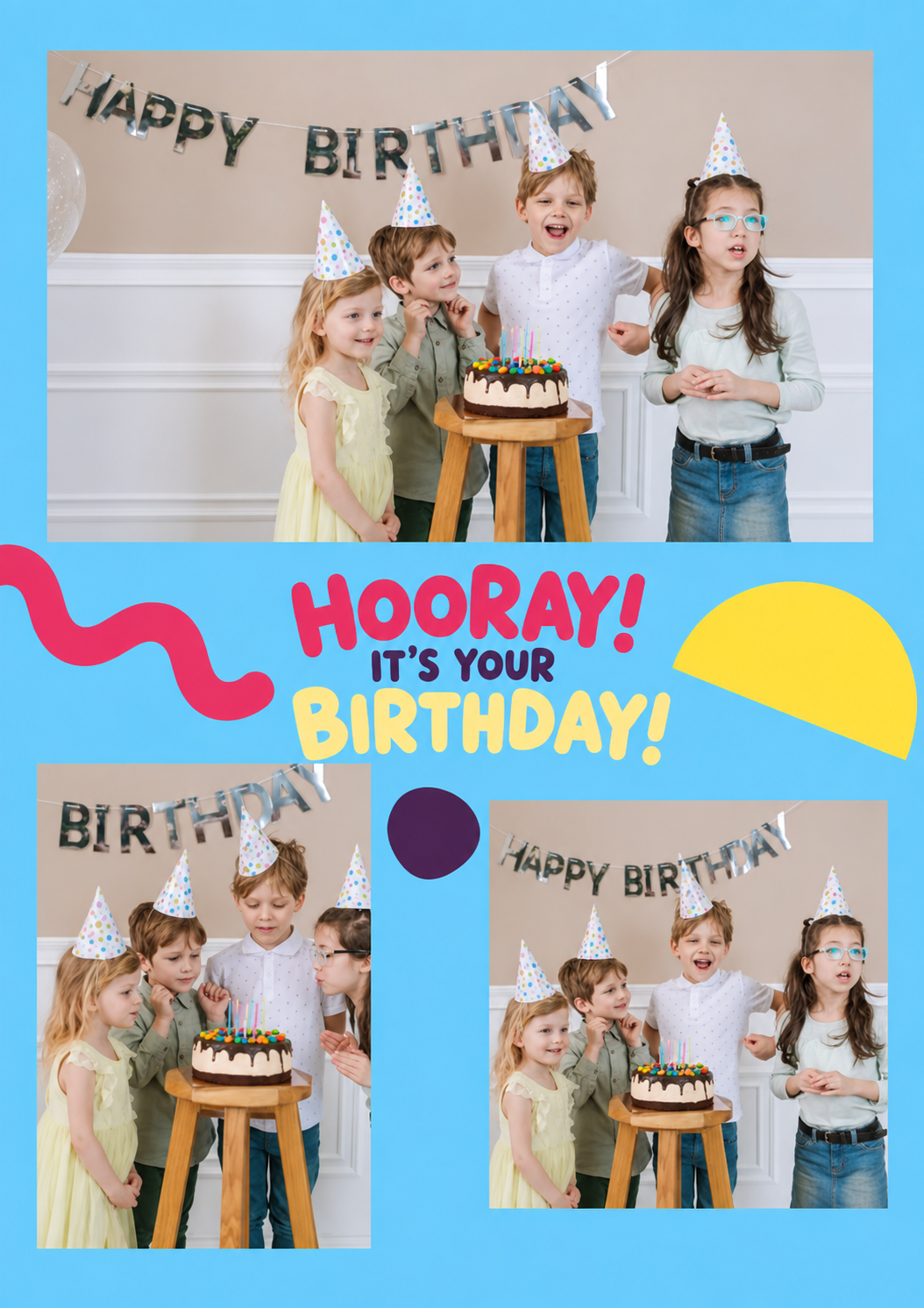 Hooray It's Your Birthday Photo Upload Birthday Card