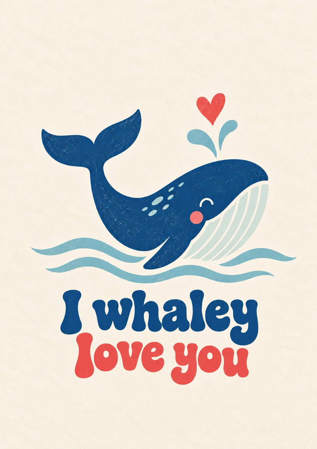 Funny I Whaley Love You Whale Anniversary Card for Him