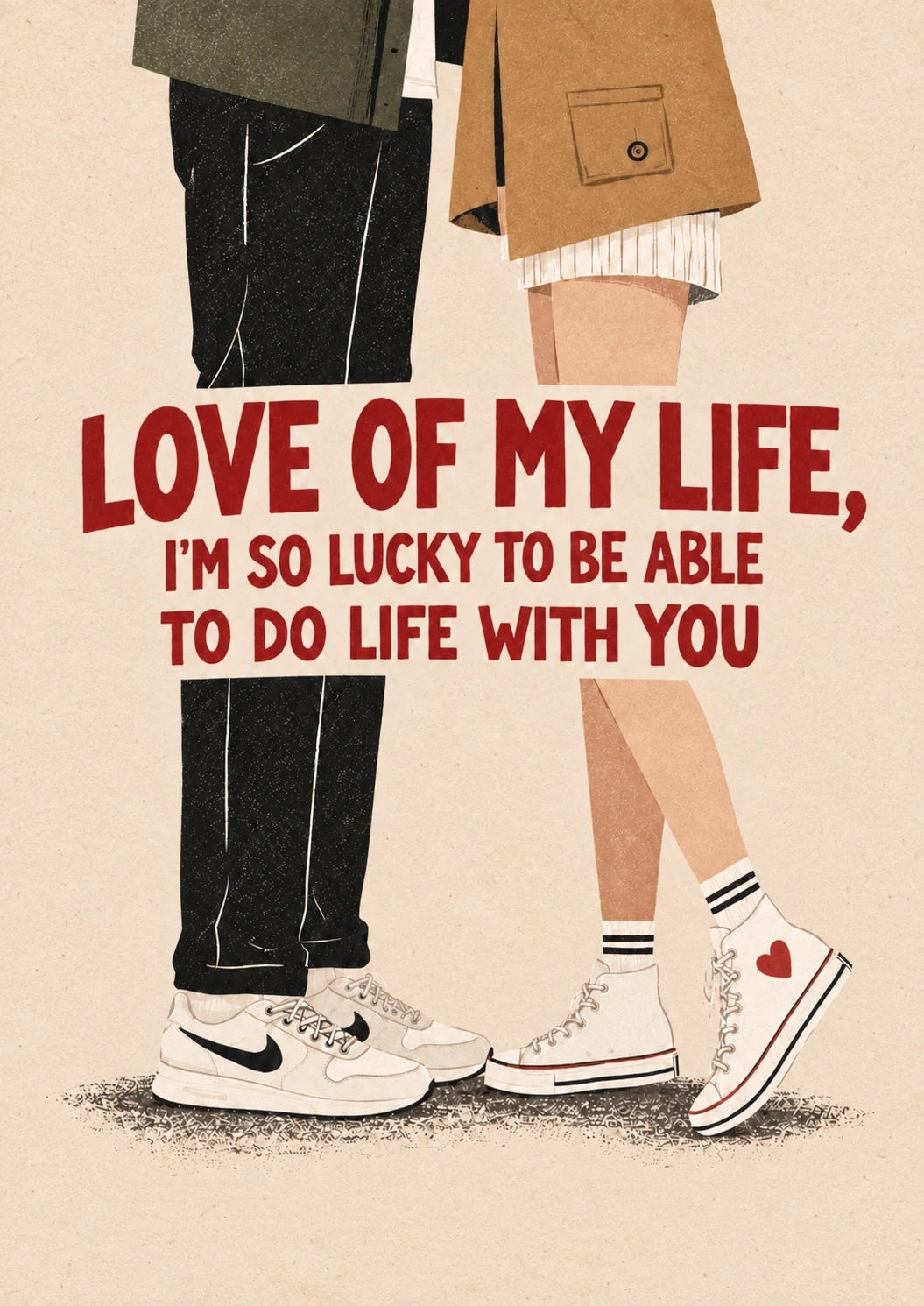 Valentine's day - Personalised Card — with punch holes