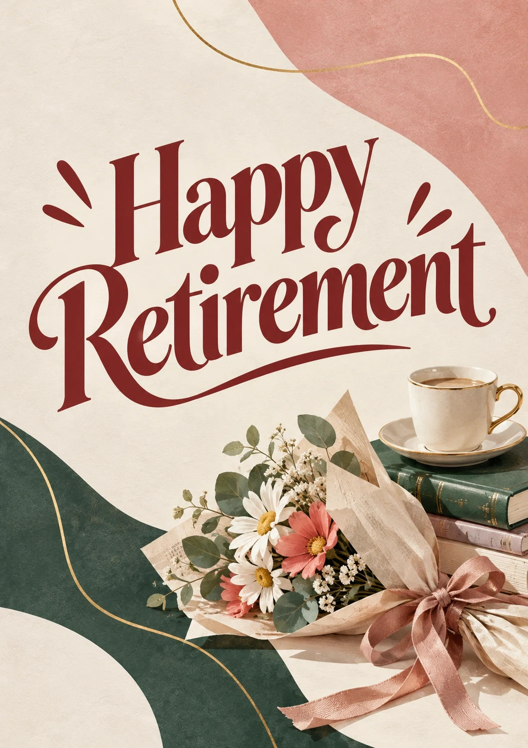 Retirement - Personalised Card — with punch holes