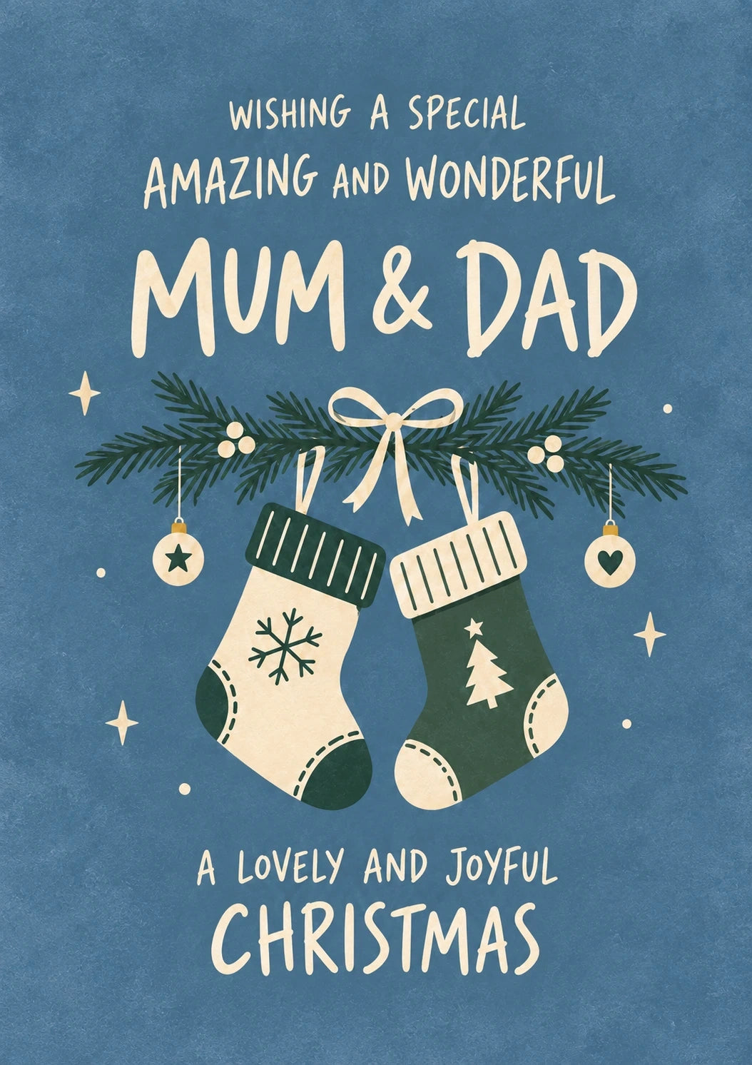 Christmas - Personalised Card — with punch holes