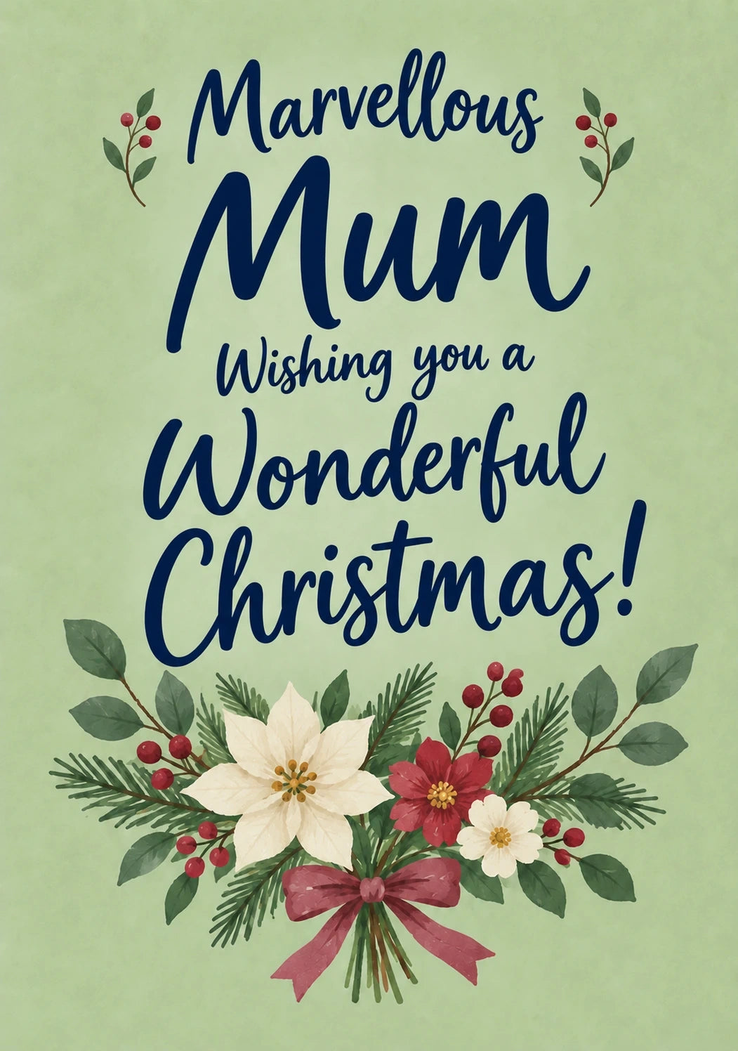 Christmas - Personalised Card — with punch holes