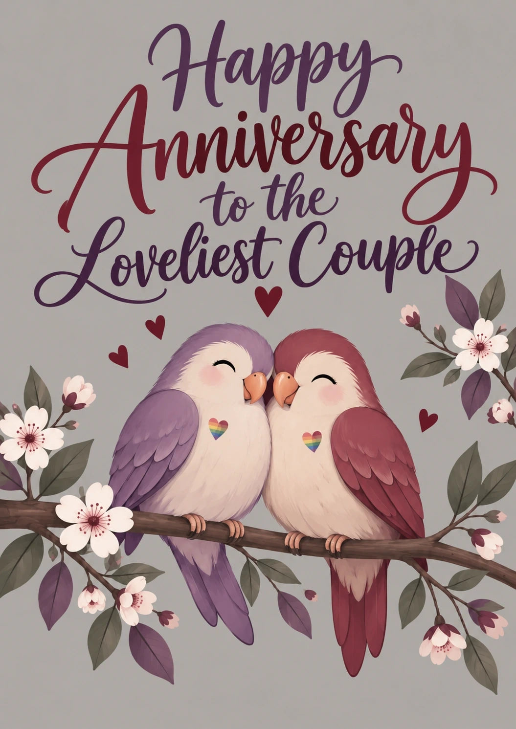 Anniversary - Personalised Card — with punch holes