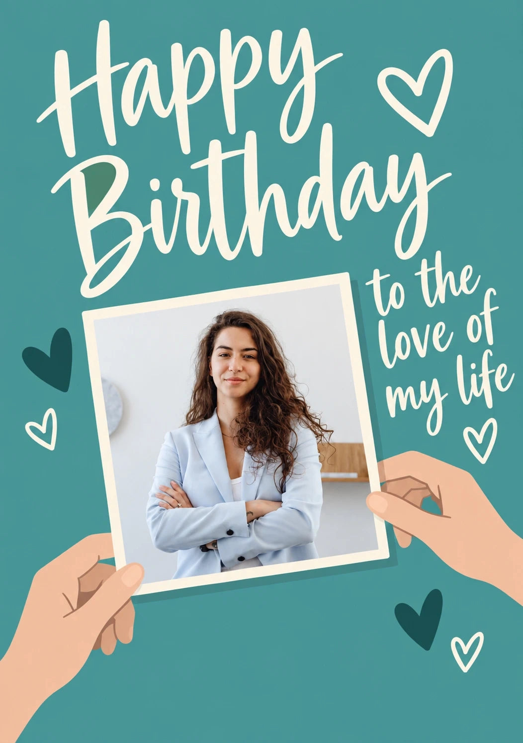 Birthdays - Personalised Card — with punch holes