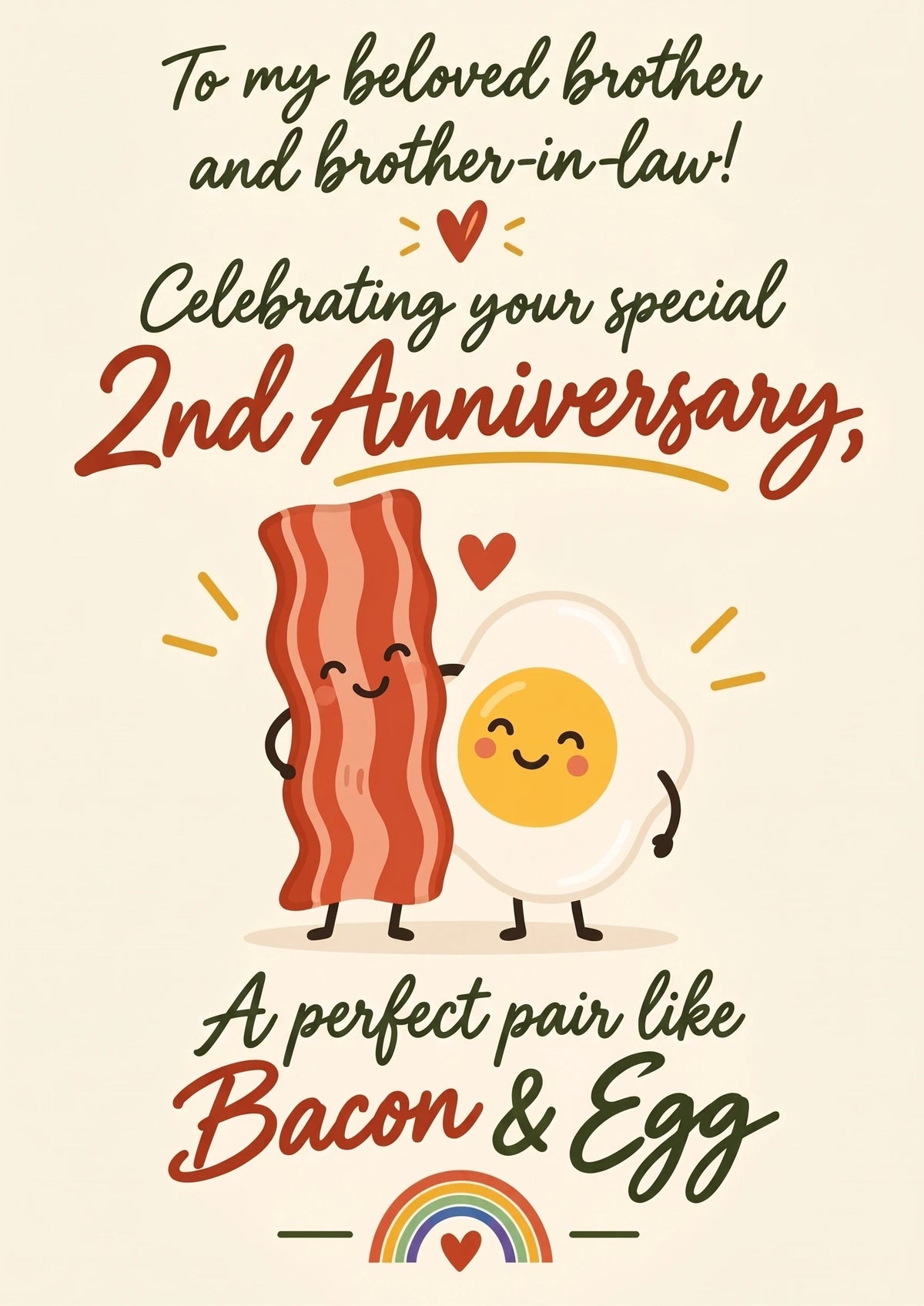 Anniversary - Personalised Card — with punch holes