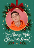 Load image into Gallery viewer, Christmas - Personalised Card — with punch holes
