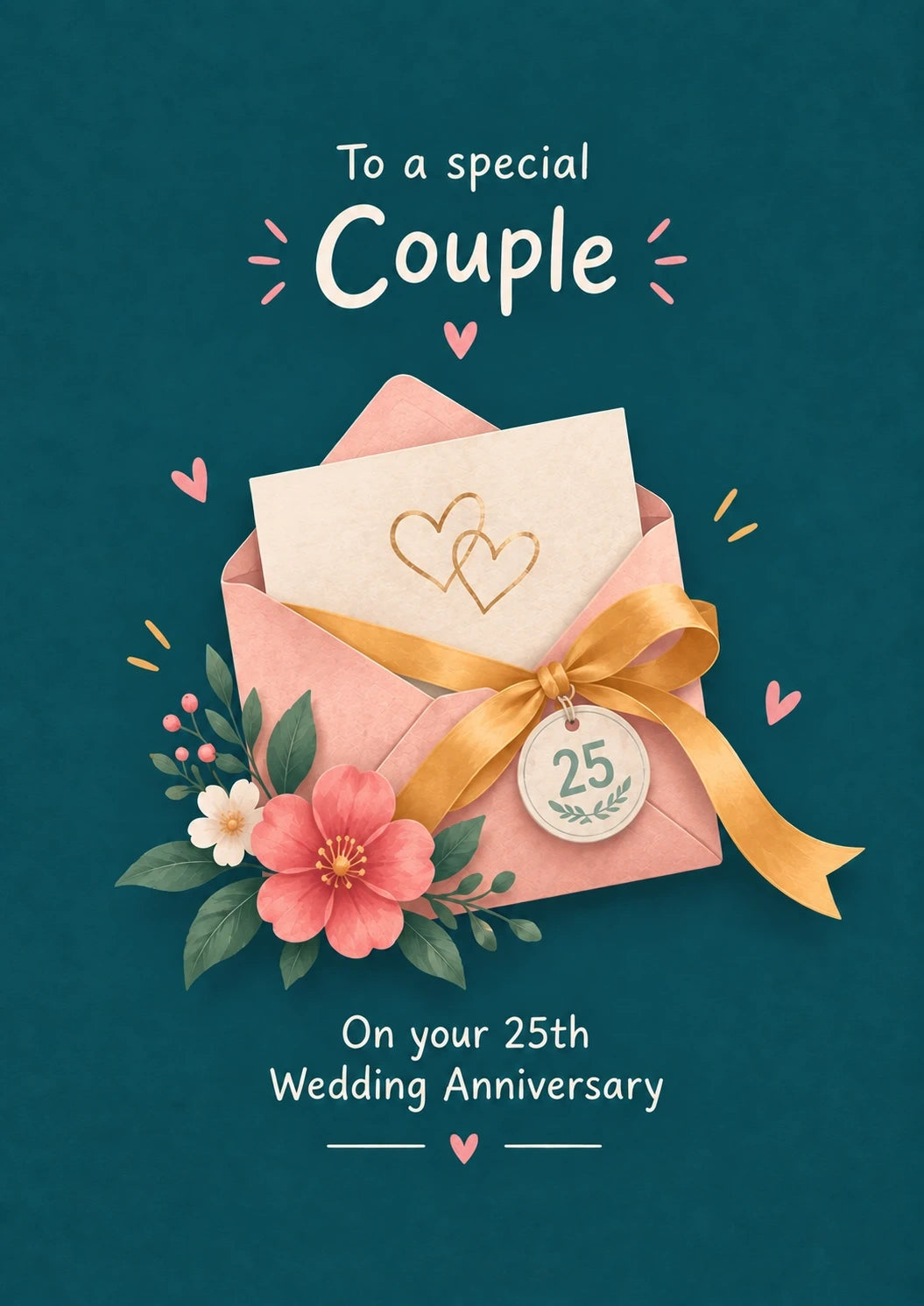 Anniversary - Personalised Card — with punch holes