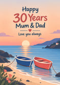 Load image into Gallery viewer, Anniversary - Personalised Card — with punch holes
