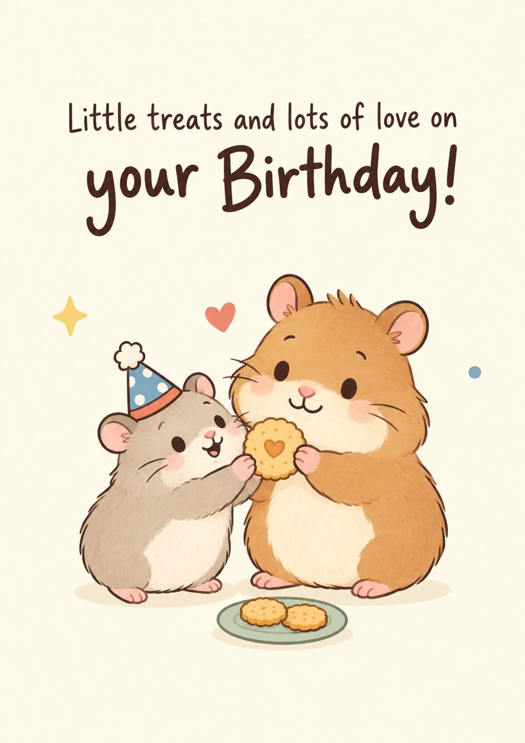 Birthdays - Personalised Card — with punch holes