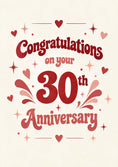 Load image into Gallery viewer, Anniversary - Personalised Card — with punch holes
