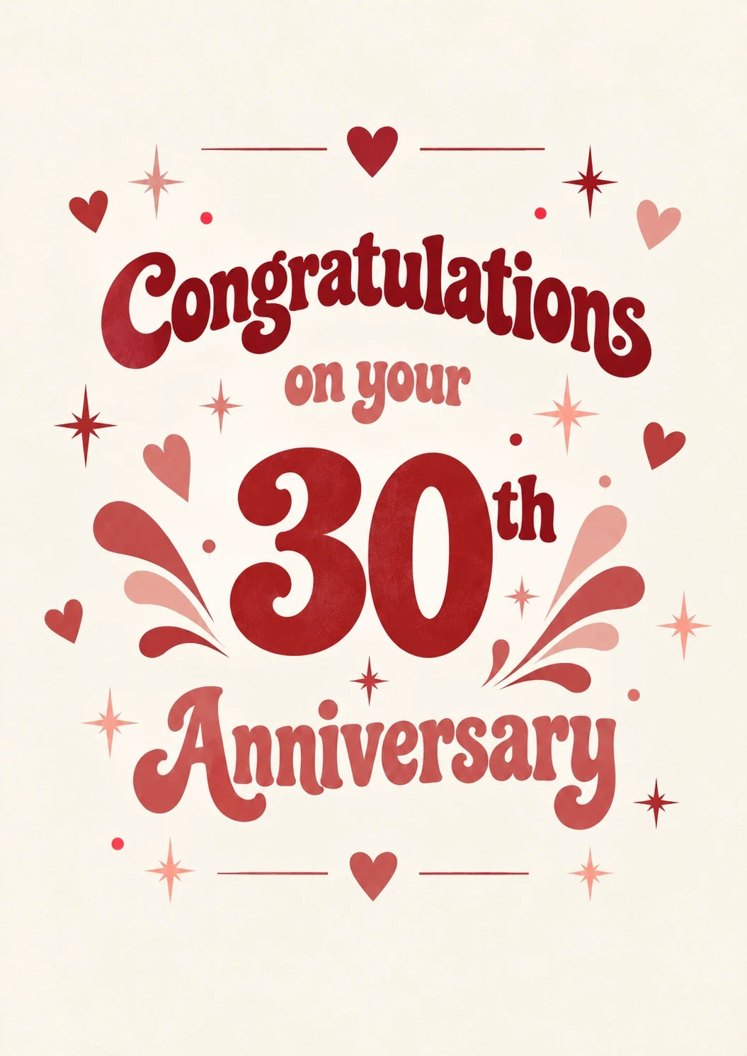 Anniversary - Personalised Card — with punch holes