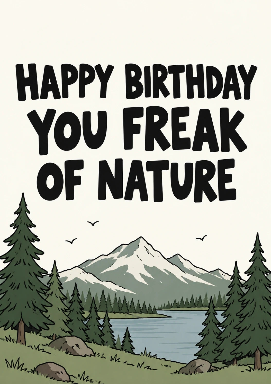 Birthdays - Personalised Card — with punch holes