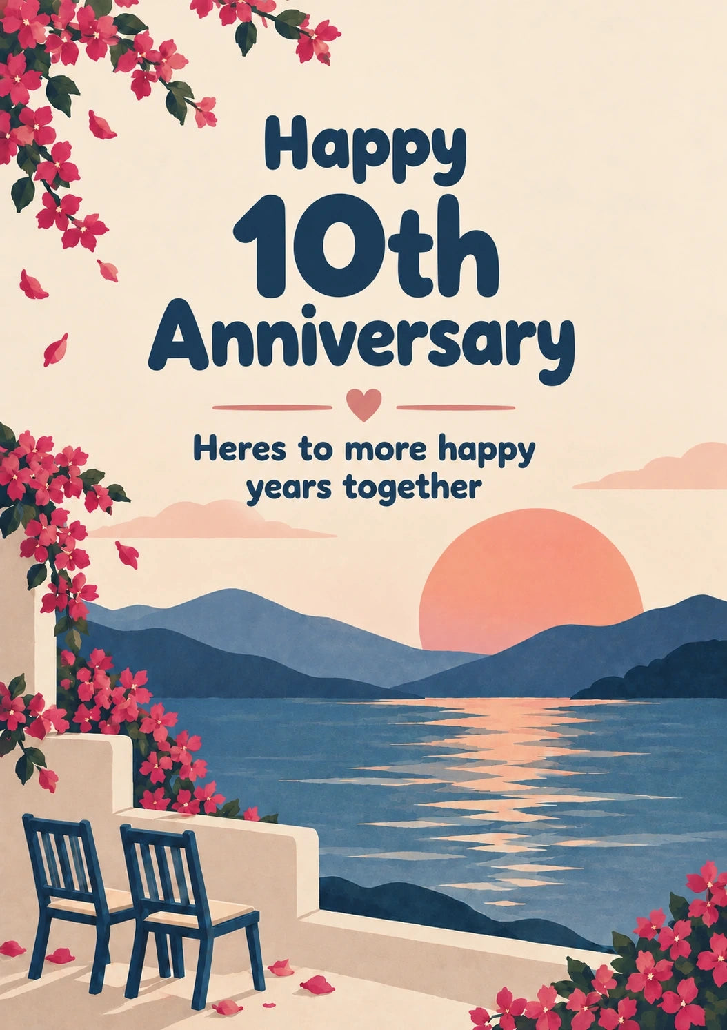 Anniversary - Personalised Card — with punch holes