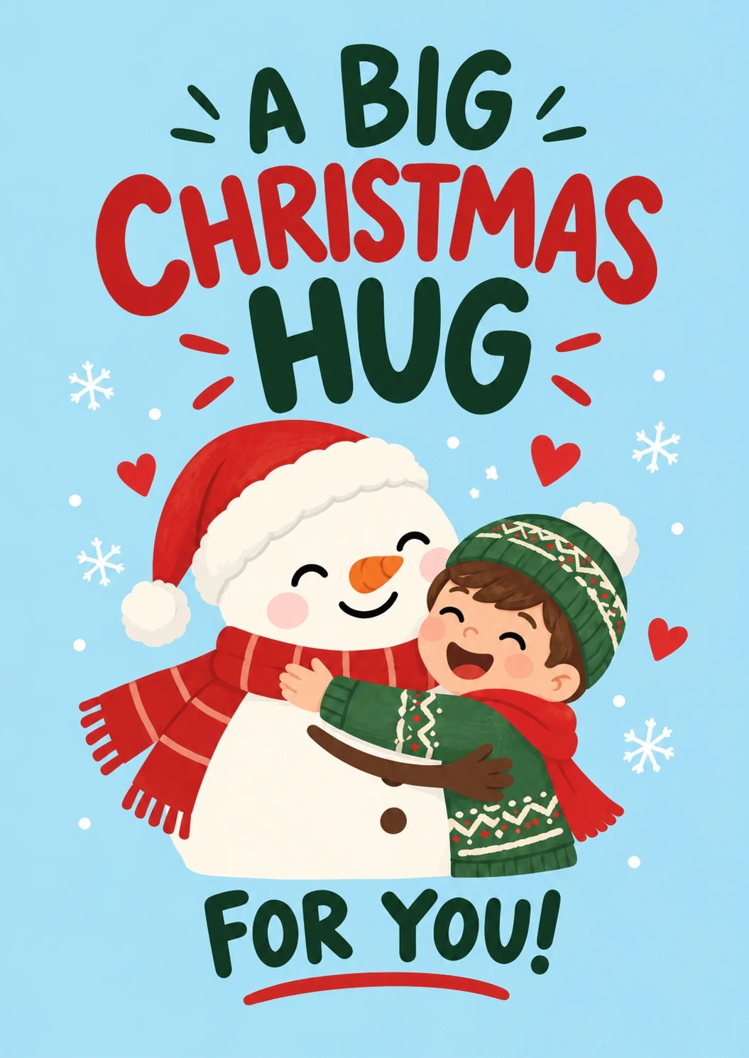 Christmas - Personalised Card — with punch holes