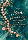 Load image into Gallery viewer, Anniversary - Personalised Card — with punch holes
