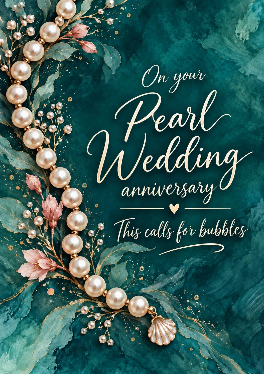 Anniversary - Personalised Card — with punch holes
