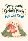 Load image into Gallery viewer, Get well soon! - Personalised Card — with punch holes
