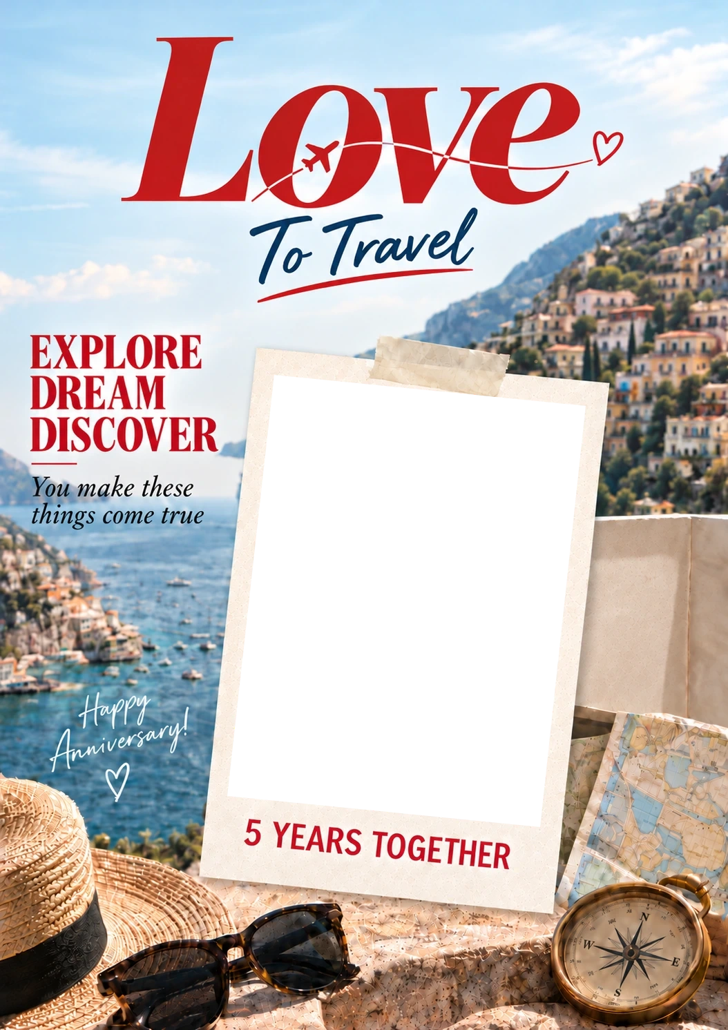 Anniversary - Personalised Card — with punch holes