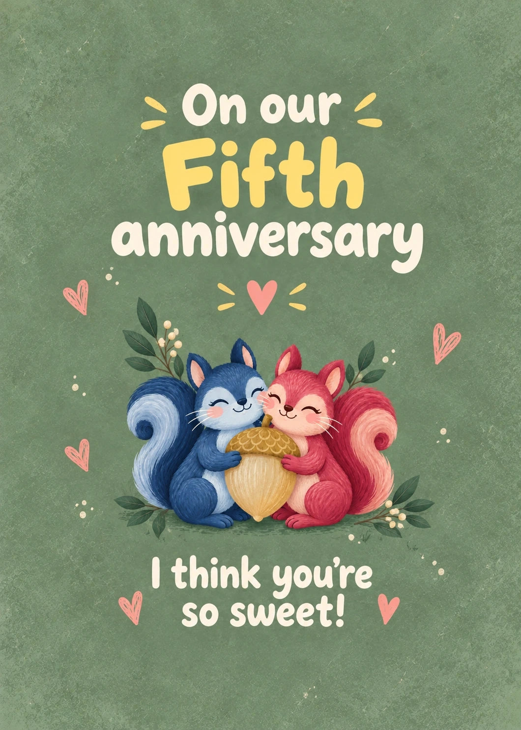 Anniversary - Personalised Card — with punch holes