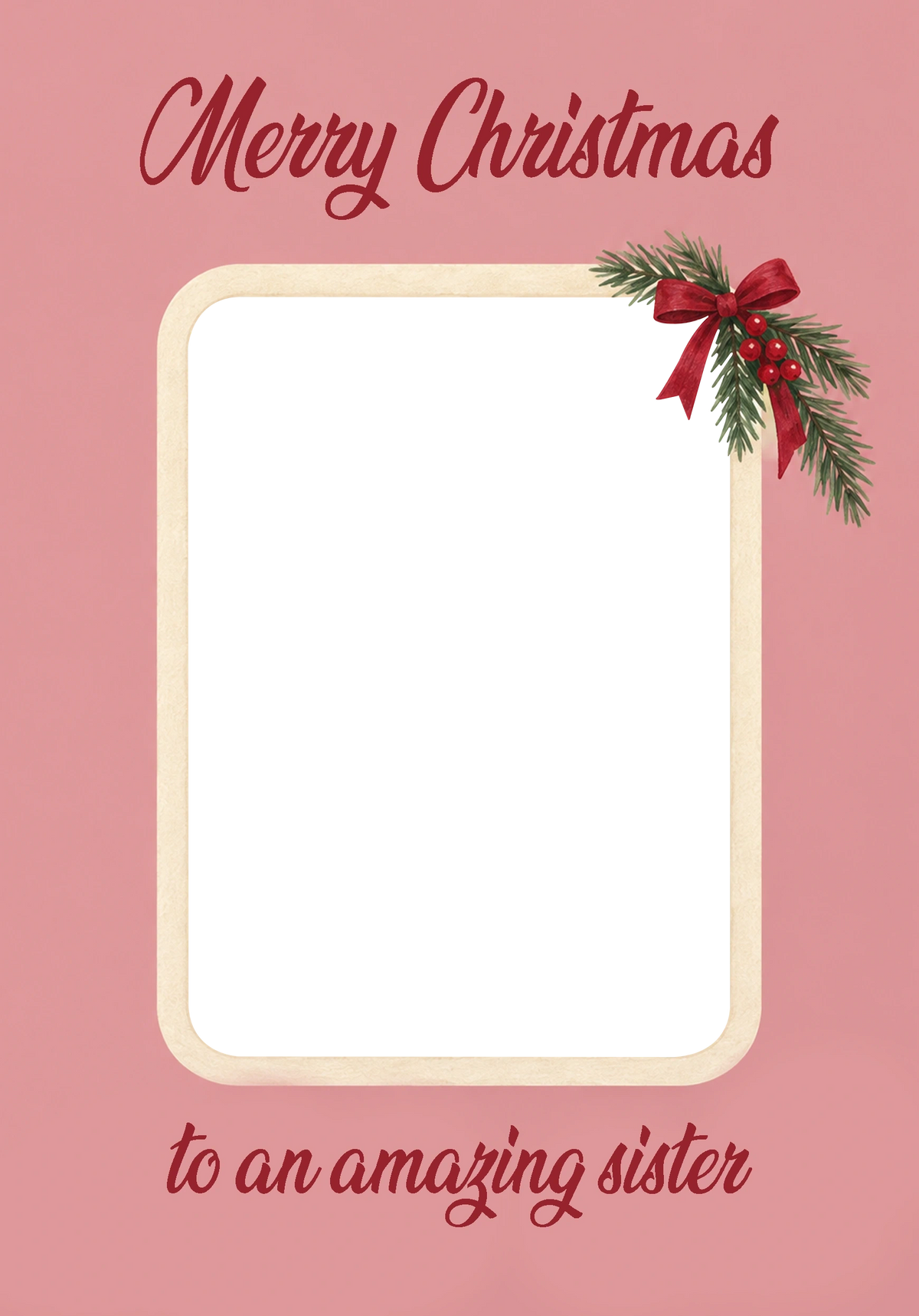 Christmas - Personalised Card — with punch holes
