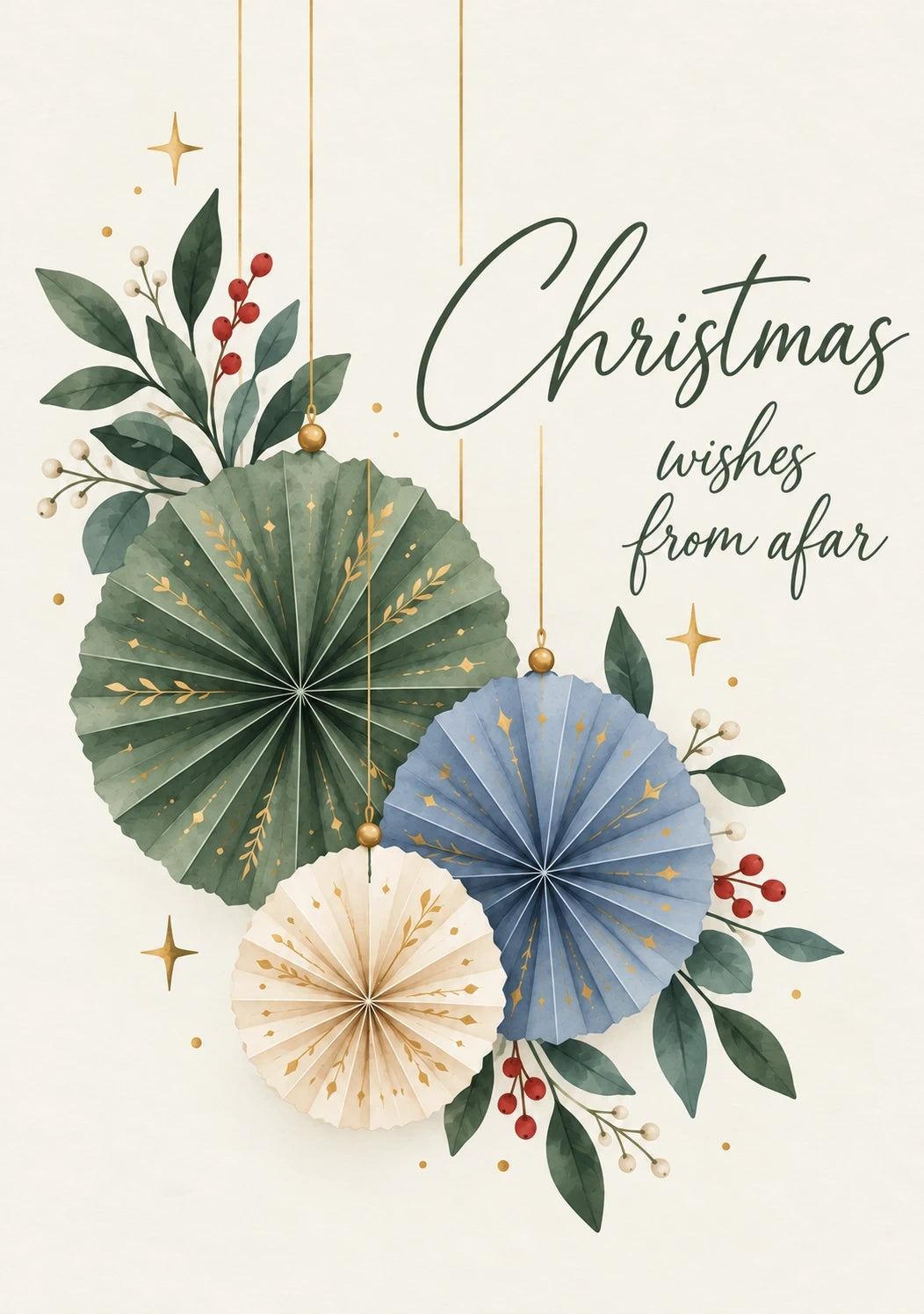 Christmas - Personalised Card — with punch holes