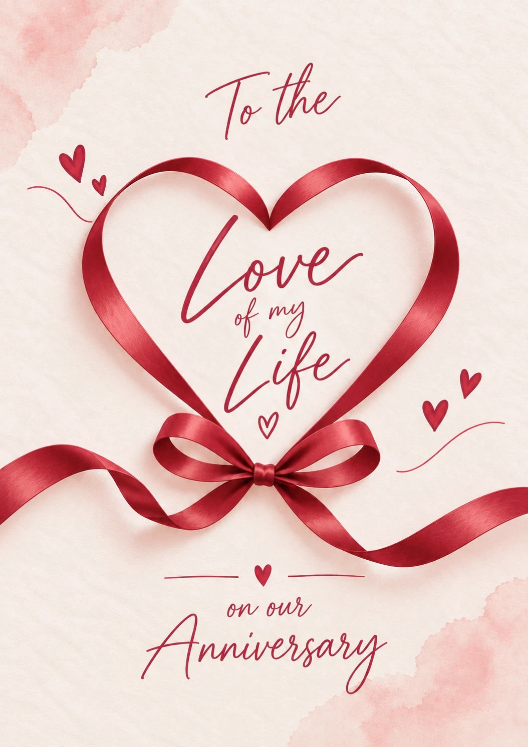 Anniversary - Personalised Card — with punch holes