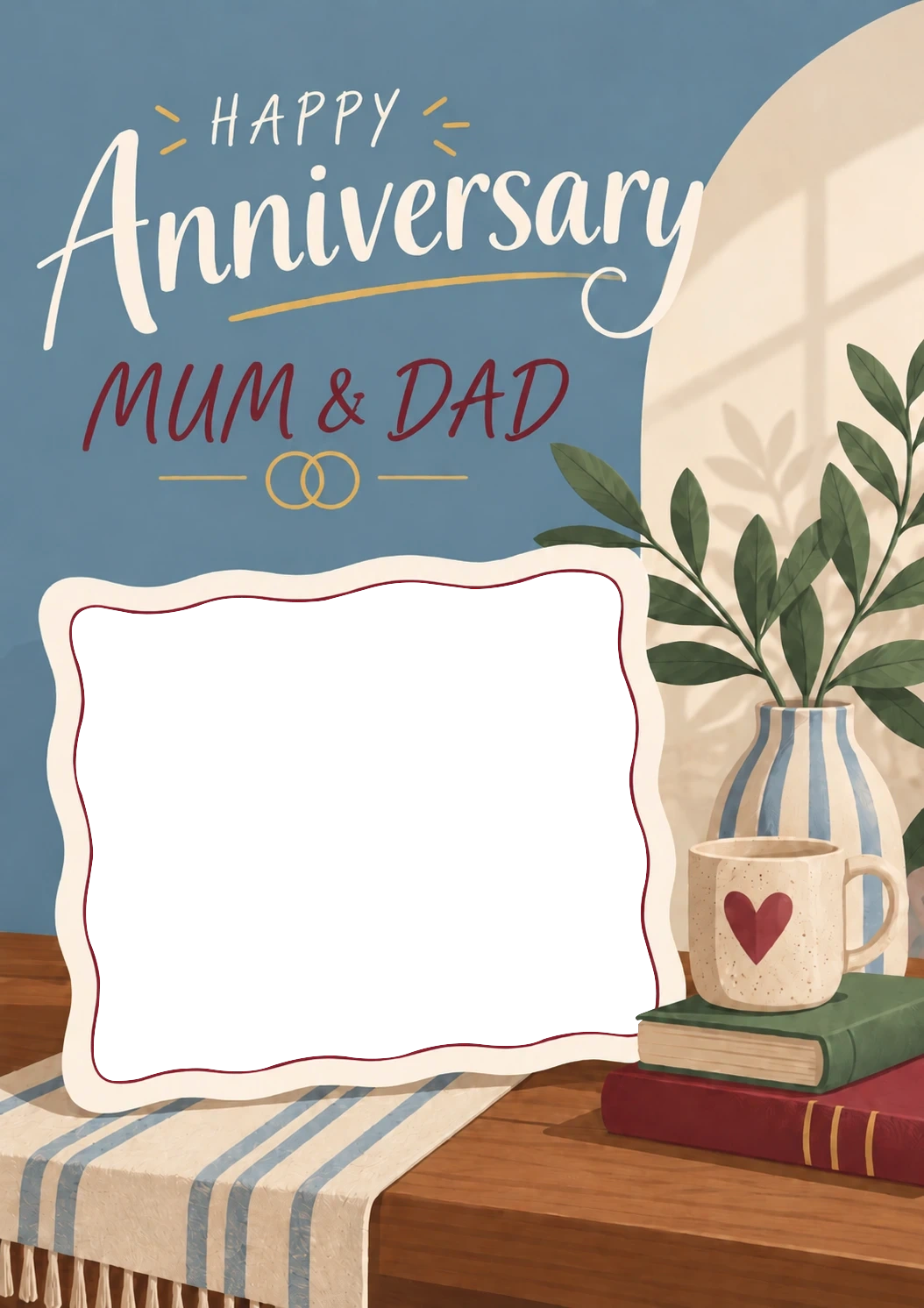 Anniversary - Personalised Card — with punch holes