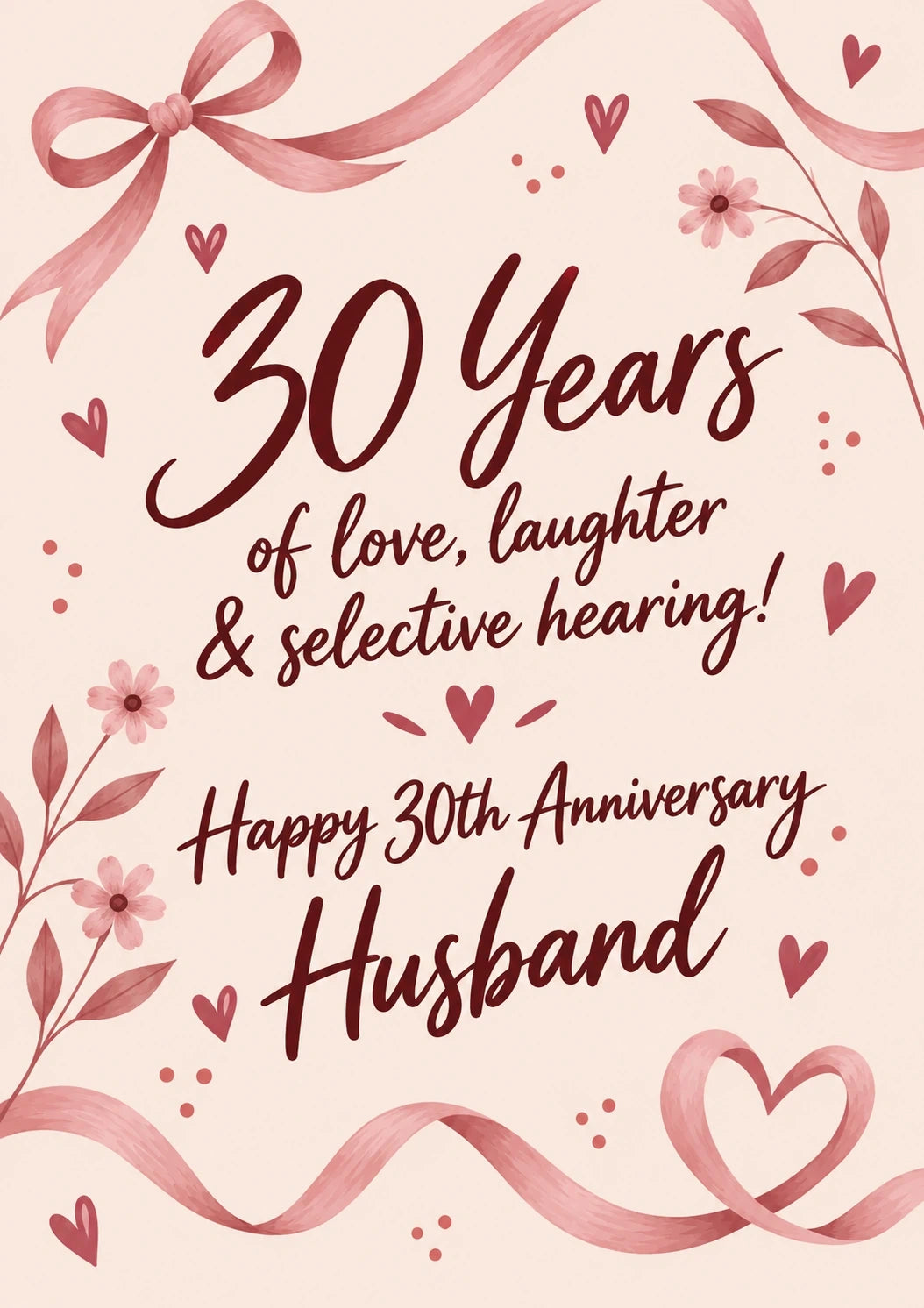 Anniversary - Personalised Card — with punch holes
