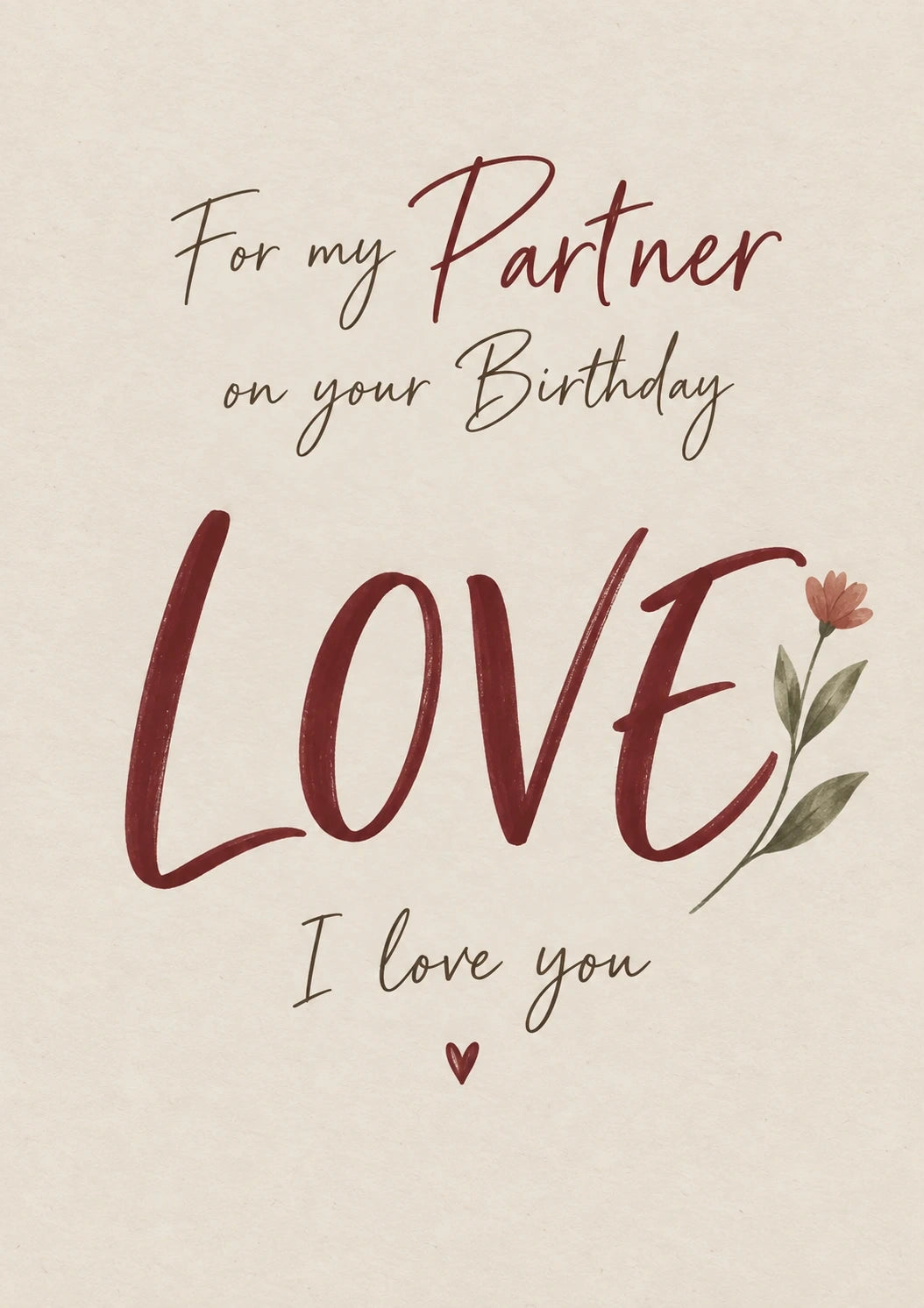 Birthdays - Personalised Card — with punch holes