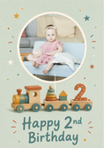 Load image into Gallery viewer, Birthdays - Personalised Card — with punch holes
