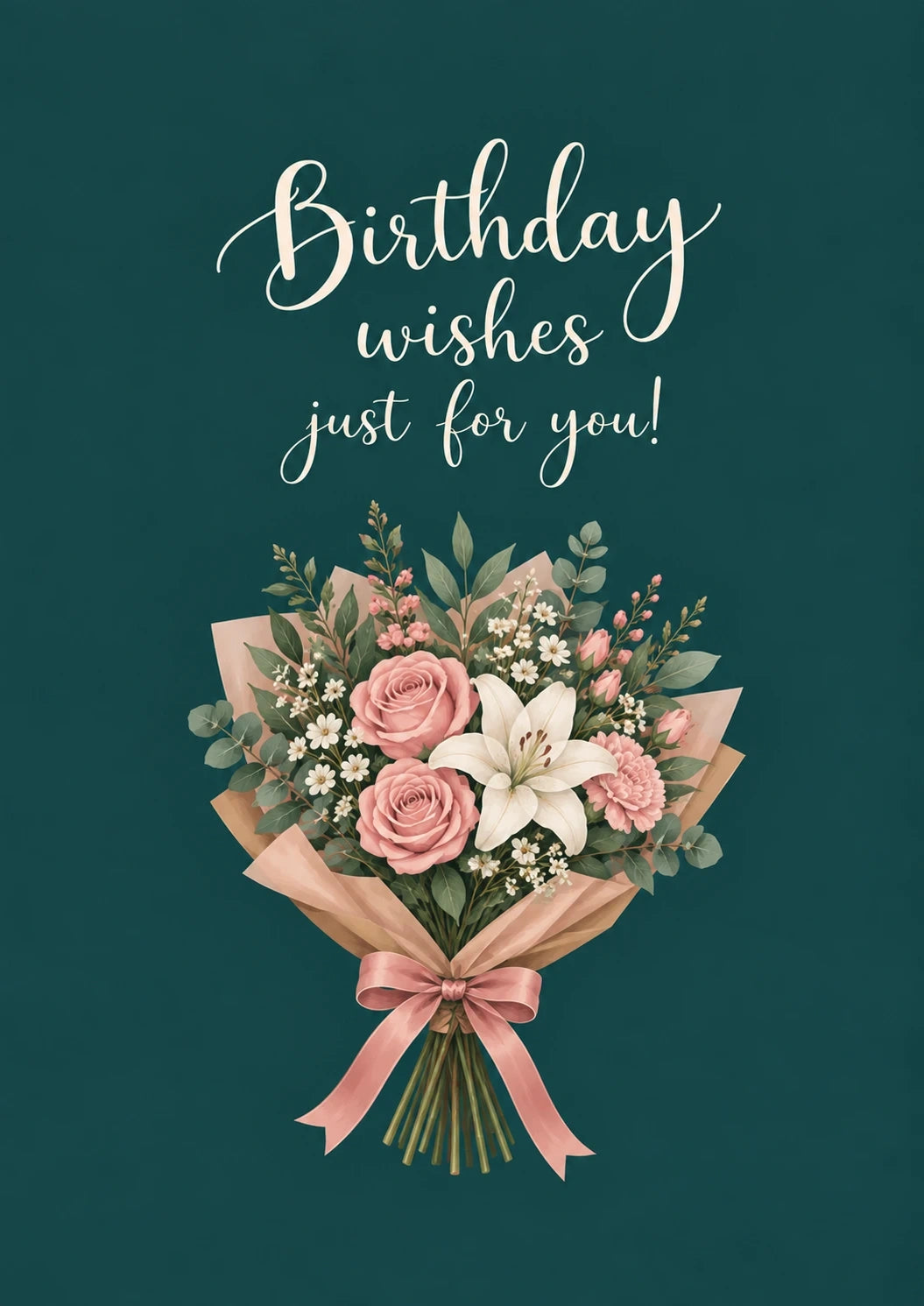 Birthdays - Personalised Card — with punch holes