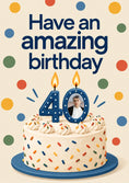 Load image into Gallery viewer, Birthdays - Personalised Card — with punch holes
