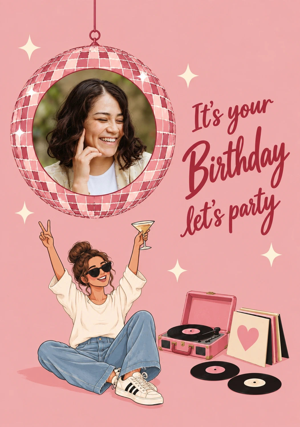 Birthdays - Personalised Card — with punch holes