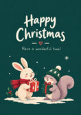 Load image into Gallery viewer, Christmas - Personalised Card — with punch holes
