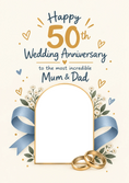 Load image into Gallery viewer, Anniversary - Personalised Card — with punch holes
