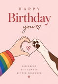 Load image into Gallery viewer, Birthdays - Personalised Card — with punch holes
