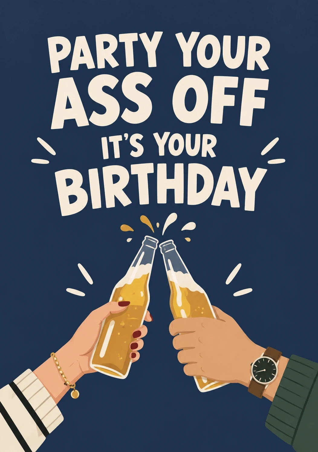 Birthdays - Personalised Card — with punch holes