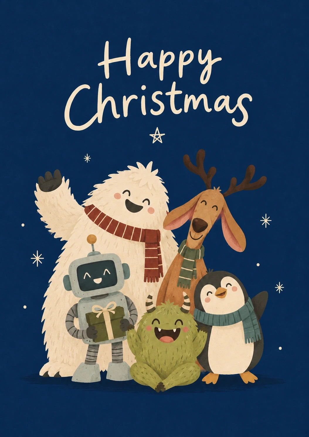 Christmas - Personalised Card — with punch holes
