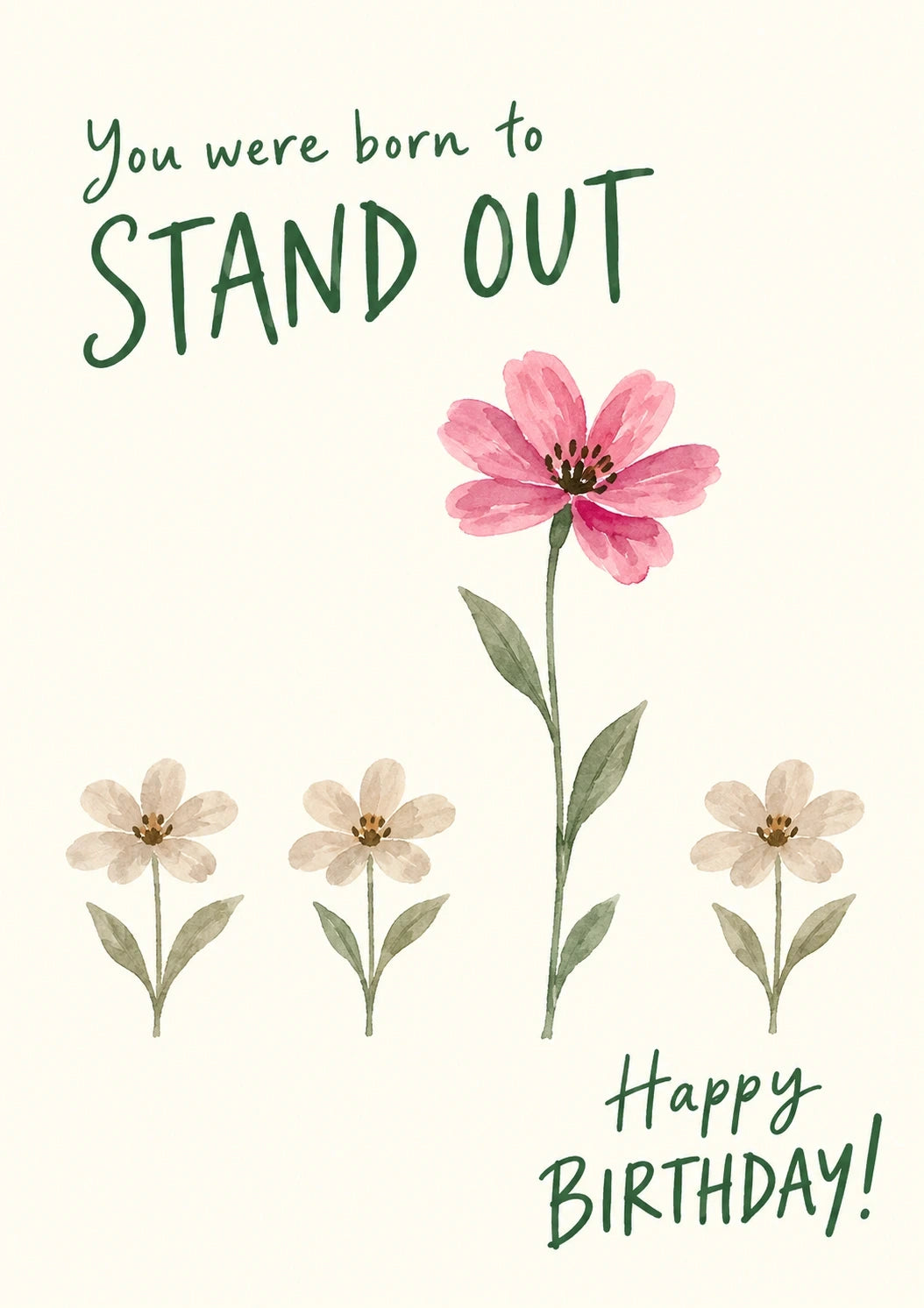 Birthdays - Personalised Card — with punch holes