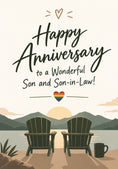 Load image into Gallery viewer, Anniversary - Personalised Card — with punch holes
