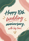 Load image into Gallery viewer, Anniversary - Personalised Card — with punch holes
