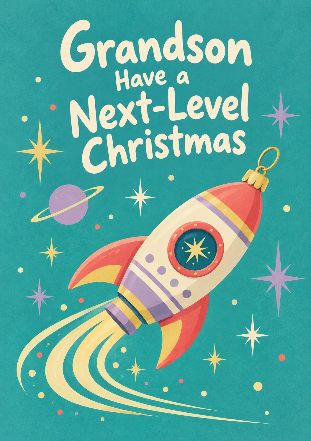 Christmas - Personalised Card — with punch holes