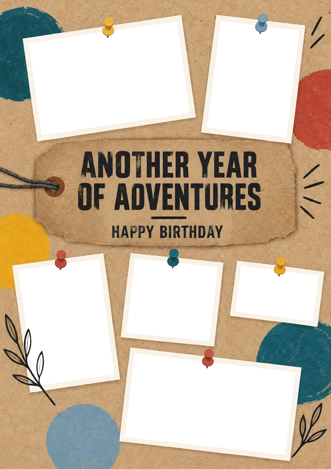 Birthdays - Personalised Card — with punch holes