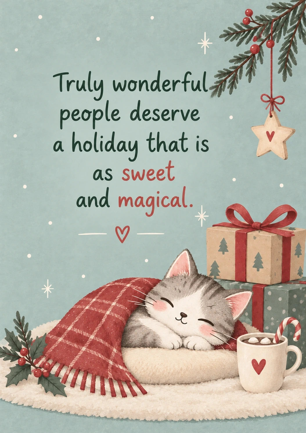Christmas - Personalised Card — with punch holes